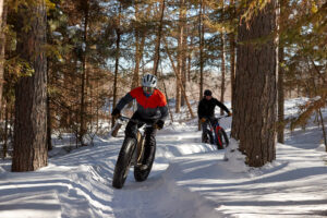 winter fat tire biking